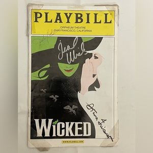 Playbill Wicked SIGNED Autographed Playbill Orpheum THeatre San Francisco